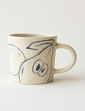 Кружка ручной работы с рисунком «Груша», полуфарфор, 370 мл