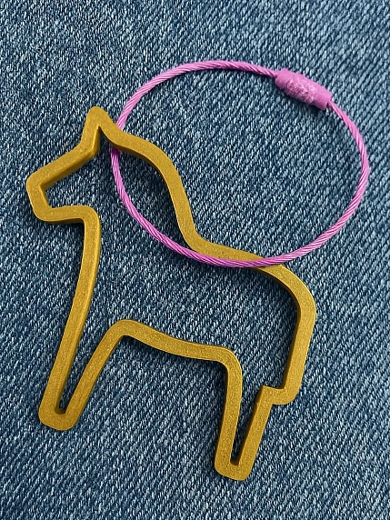 Брелок, обвес на сумку DARI DARI «Лошадка», тёмно-золотистый, 7 см, фото 2.