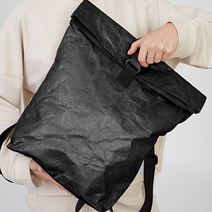Рюкзак Ranzel Bags «Rolly Black», тайвек, чёрный, фото 4.