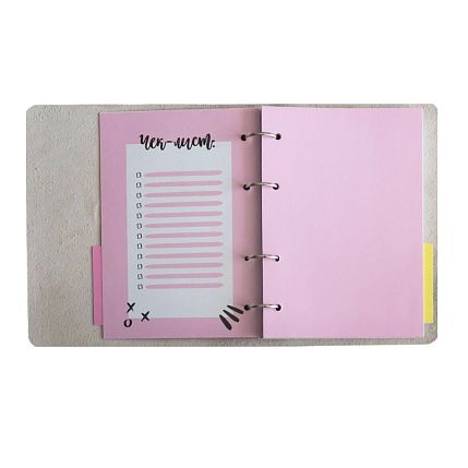 Ежедневник-органайзер в кожаной обложке «T-book», голубой , фото 12.