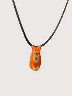 Подвеска ручной работы Боттери керамика «‎Лисичка»‎, керамика