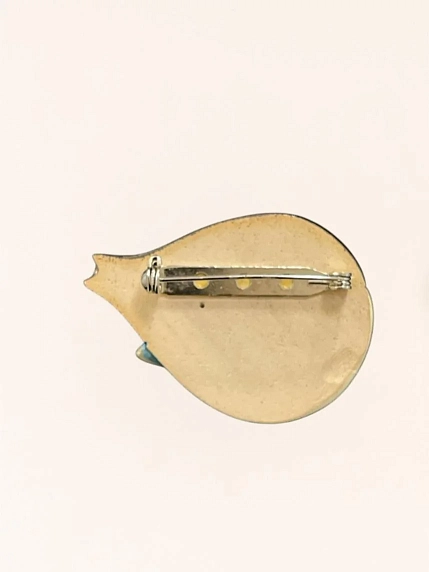 Брошь ручной работы Екатерина Юдо «Кит», синий, керамика, фото 2.