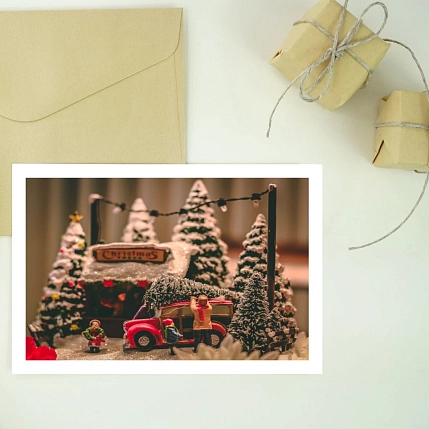 Открытка DARI DARI на Новый год «Красная машинка», А6, фото 2.