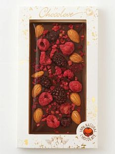 Шоколад тёмный с ежевикой, вишней, малиной и миндалем