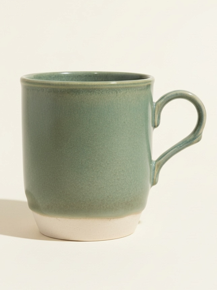 Кружка ручной работы Мастерская Виктории Нор «Сердечко», мятная, керамика, 200 мл, фото 2.