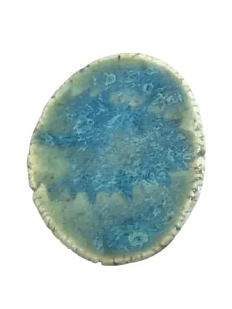 Брошь ручной работы бирюзовая, керамика