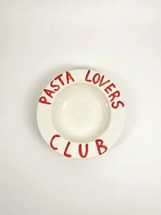 Тарелка шляпа ручной работы ММ керамика «Pasta Lovers Club», 26 см