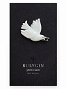 Брошь ручной работы Bulygin «Голубка Пикассо», бело-серебристая, фарфор, превью фото 1