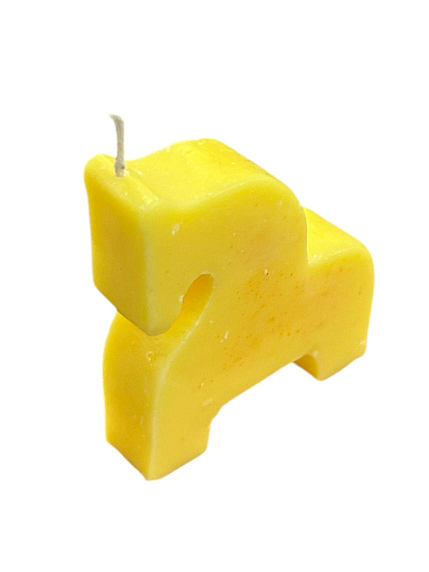 Интерьерная свеча «Лошадка», жёлтая, фото 3.