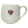 Кружка ручной работы Катя Вебер с сердечком, белая, керамика, 250 мл, превью фото 3