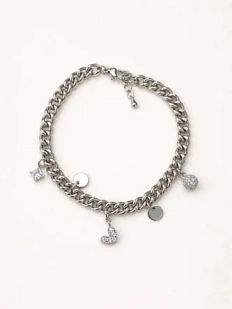 Браслет цепь с подвесами «Сердце, шар» Мигетт