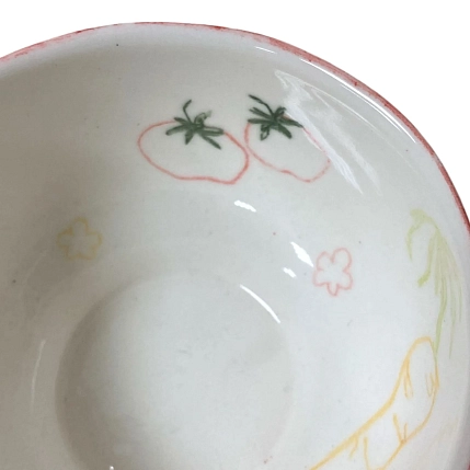 Пиала ручной работы Ладан керамика с овощами, полуфарфор, 300 мл, фото 3.