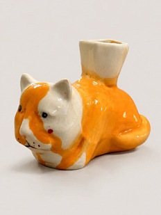 Подсвечник из керамики Мария Гордеева «Котик», 8 см