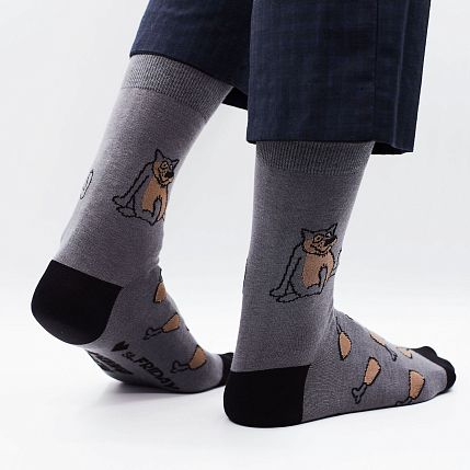 Носки «Щас спою!», р-р 38-41, серые, фото 2.