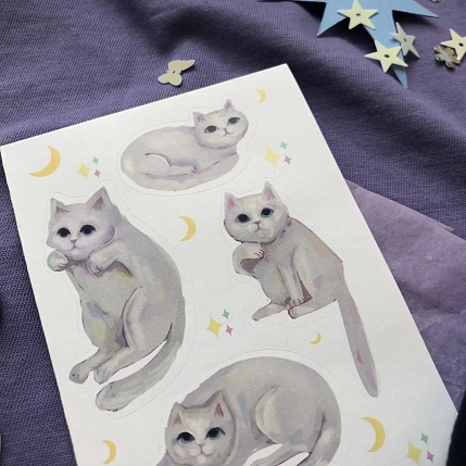 Стикерпак Юми Лард «Кошечки», А7, фото 3.