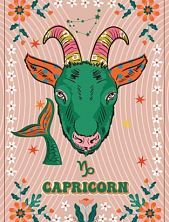 Постер интерьерный со знаком зодиака «Козерог», А3