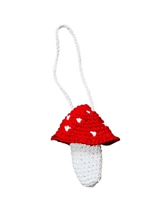 Вязаный обвес брелок «Мухомор», 9 см