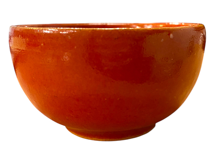 Пиала ручной работы, красная со стрекозами 8,5 см, фото 2.