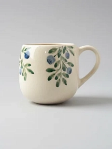 Кружка ручной работы Верба керамика «Черника», круглая, керамика, 250 мл