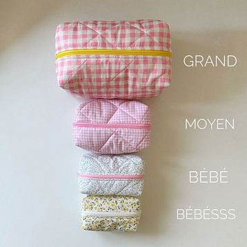 Косметичка ручной работы «Bébé», розовые розы, фото 5.