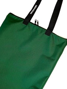 Сумка шоппер Интроверт на молнии, зелёный