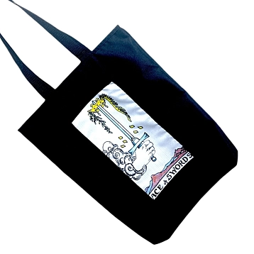 Сумка шоппер Интроверт «Таро. Туз мечей», чёрный, фото 2.