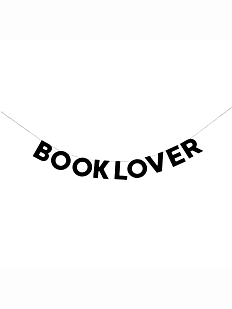 Бумажная гирлянда из букв Tak.sebe.prazdnik «BOOKLOVER», чёрная, картон, 240 г/м²