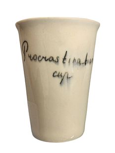 Стакан ручной работы «Procrastination cup», полуфарфор, 200 мл