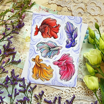 Стикерпак Лавкот «Рыбки», А6, фото 1.