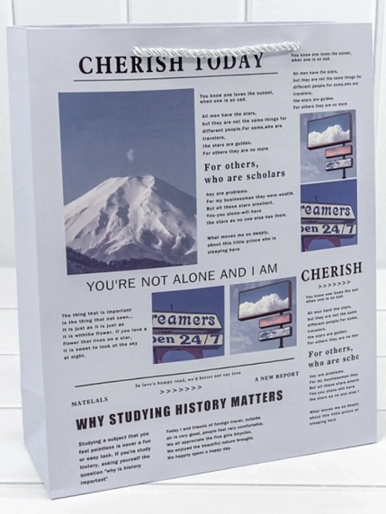 Пакет подарочный «Газета», 26х32 см, фото 1.