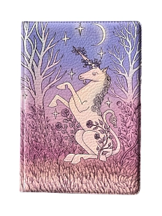 Обложка на паспорт Валя Карнавалова «Единорог», ПВХ, искусственная кожа