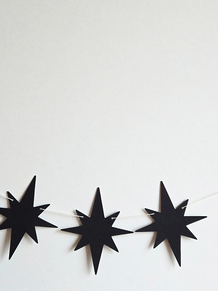 Гирлянда Адастра «Звезды», черная, картон, 240 г/м², фото 2.