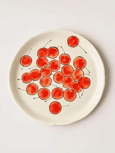 Тарелка ручной работы АН2К Вишня, керамика, 16,5 см