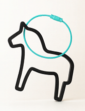 Брелок, обвес на сумку «Лошадка», символ года 2026, чёрный, 7 см