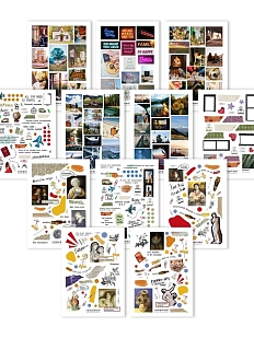 Набор стикерпаков 12 шт. «Коллажи»