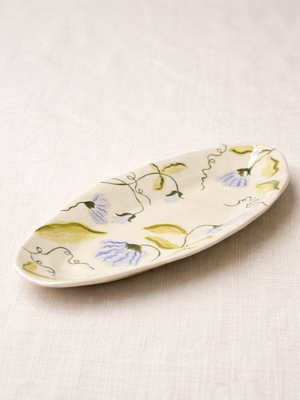 Тарелка ручной работы Yellowscoop «Колокольчики», керамика, 23 см, фото 3.