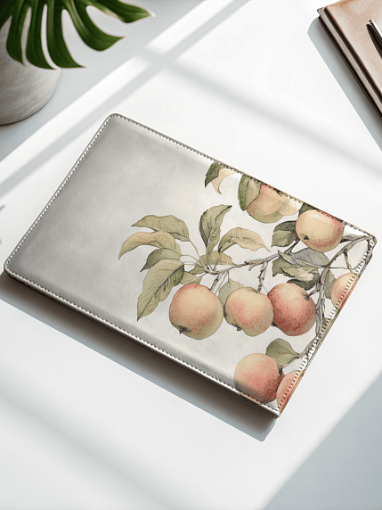 Обложка на студенческий билет «Яблоки», экокожа, фото 2.