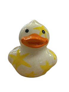 Керамическая фигурка Утёнок в звёздах, бежевая