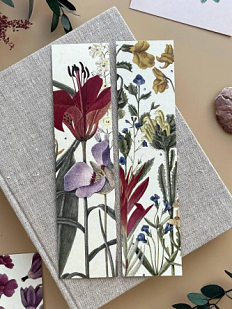 Закладка «Красные цветы» № 5