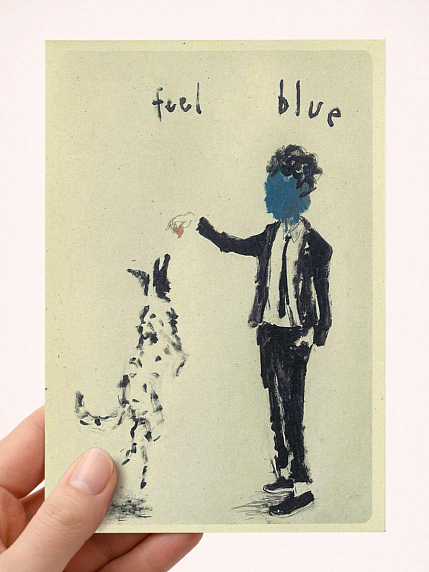 Открытка Максим Савва «Feel blue», голубая, А6, фото 1.