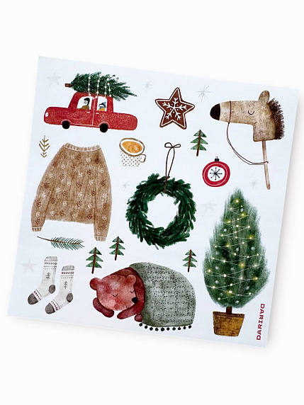 Стикерпак на Новый год «Декабрьское настроение», 14*14 см, фото 4.