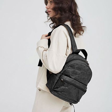 Рюкзак Ranzel Bags «Latifa Black», тайвек, чёрный, фото 3.