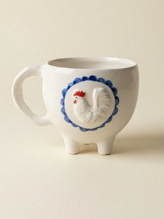 Кружка ручной работы на ножках Быкова керамика «Курочка», 200 мл