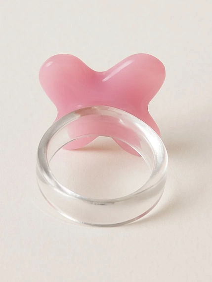 Кольцо ручной работы ПетПоллиПокет Бабочка, полимерная глина, фото 2.