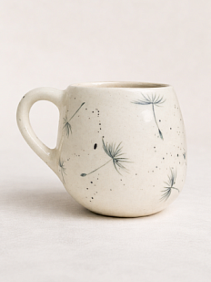 Кружка ручной работы круглая «Одуванчики», керамика, 250 мл