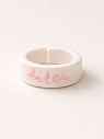 Кольцо ручной работы Радость Рядом «B*tch», розовое, полимерная глина, превью фото 1