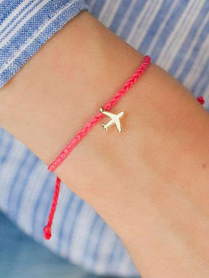 Браслет WAF WAF «Самолет», розовый, фото 2.