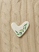 Брошь ручной работы Сердце говорит с оливками, полимерная глина, превью фото 2
