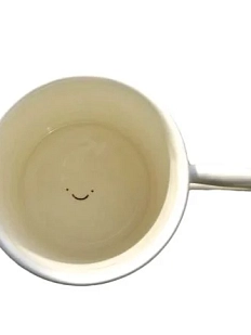 Кружка ручной работы Ладан керамика «Смайлик», полуфарфор, 400 мл