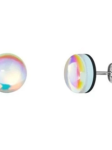 Серьги Monolama «Жемчужинки», оргстекло, переработанный пластик, разноцветные